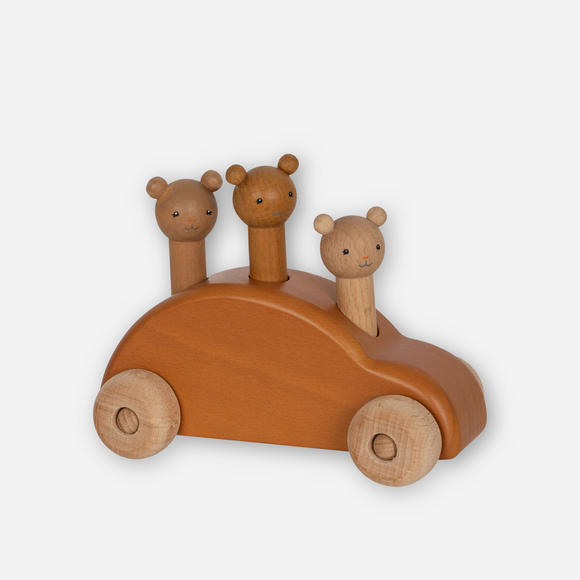 Konges Sløjd - Wooden Pop-up Car - Brown