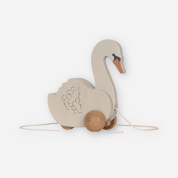 Konges Sløjd - Wooden Pull Swan - Swan