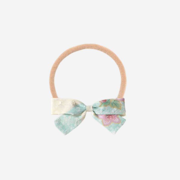  Lali - Headband Bow - Minty Stripe Print