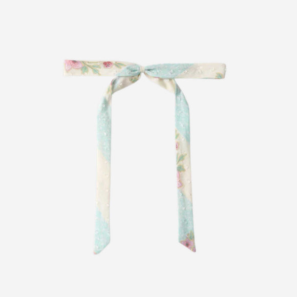  Lali - Ribbon Bow - Minty Stripe Print