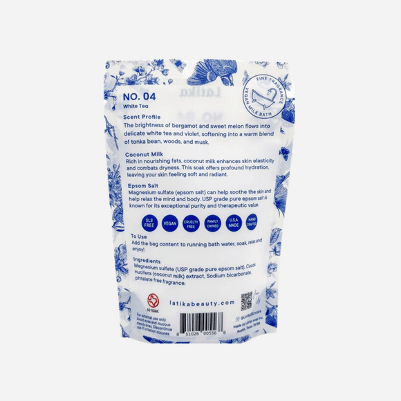 Latika - Chinoiserie White Tea Bath Soak Vegan Milk Bath