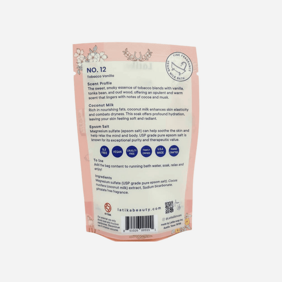 Latika - Tobacco-Vanilla Bath Soak Vegan Milk Bath