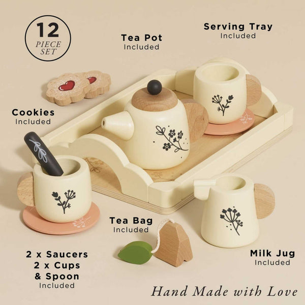 Le Toy Van - Eco-Friendly Wooden Tea Set & Tray