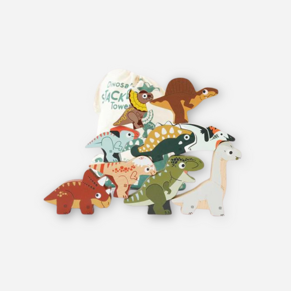 Le Toy Van - Jurassic Stacking Dino & Bag