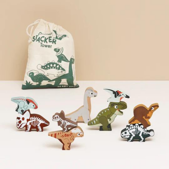 Le Toy Van - Jurassic Stacking Dino & Bag