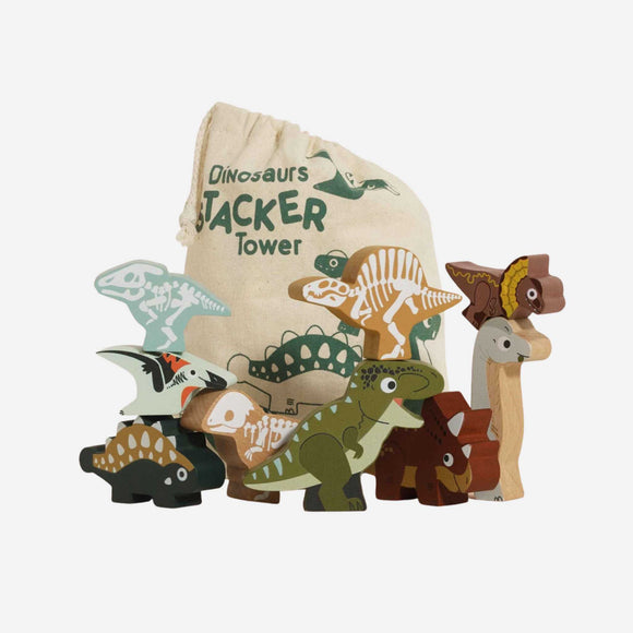 Le Toy Van - Jurassic Stacking Dinosaurs & Bag