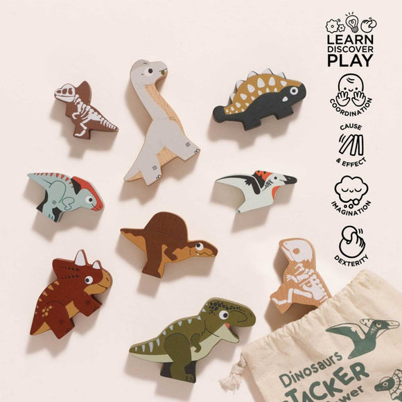 Le Toy Van - Jurassic Stacking Dinosaurs & Bag