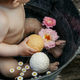 Natural Rubber Sensory Ball with Bell - Daisy Floral (2 Colors