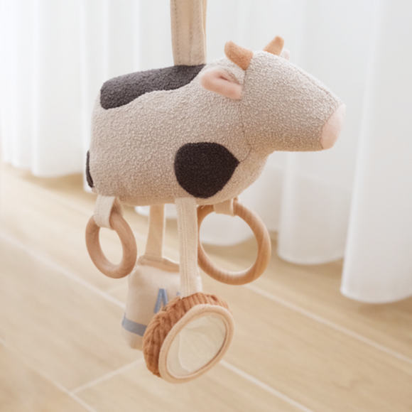 Little Lamb Kind - Moo Moo Cow Dangling Rattles