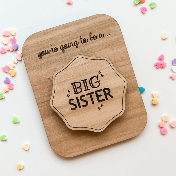 Little Rabbit Lane - Big Sister Badge Card