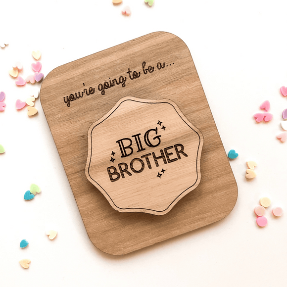 Little Rabbit Lane - Brother Badge Card 