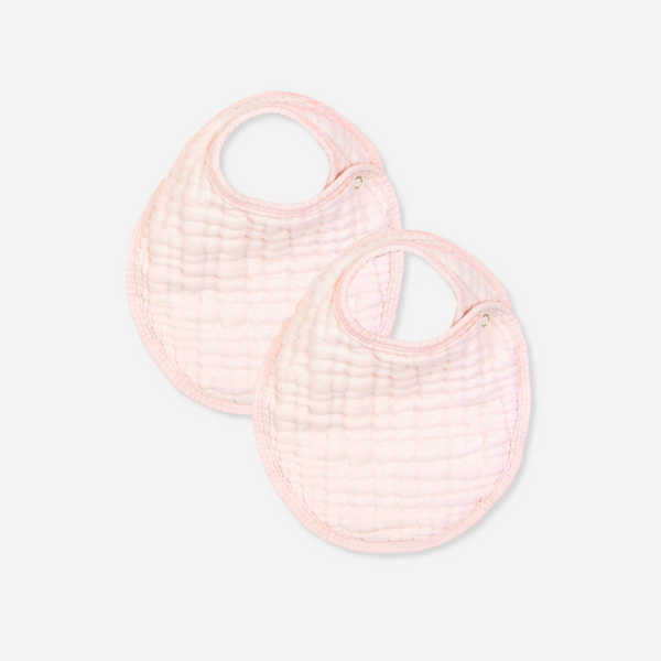 Lou Lou and Company - Cloud Muslin Bib 2 Pack- Blush