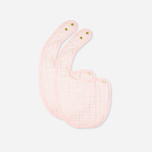 Lou Lou and Company - Cloud Muslin Bib 2 Pack- Blush