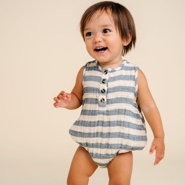 Lou Lou and Company - Cloud Muslin Bubble Romper- Lincoln