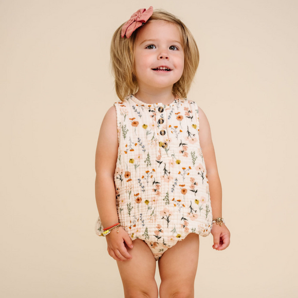 Lou Lou and Company - Cloud Muslin Bubble Romper- Rachel