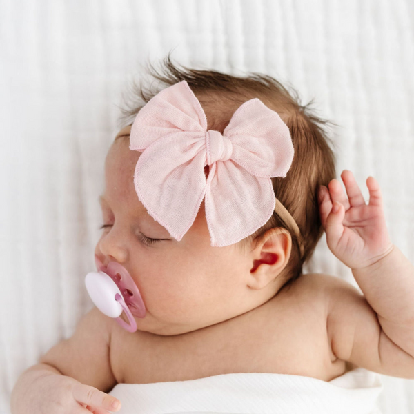 Lou Lou and Company - Cloud Muslin Heirloom Bow Headband (3 Colors)