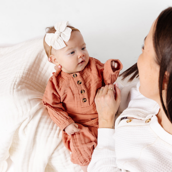Lou Lou and Company - Cloud Muslin Heirloom Bow Headband (3 Colors)