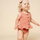 Lou Lou and Company - Cotton Muslin Ruffle Tank + Bloomer Set - Rose