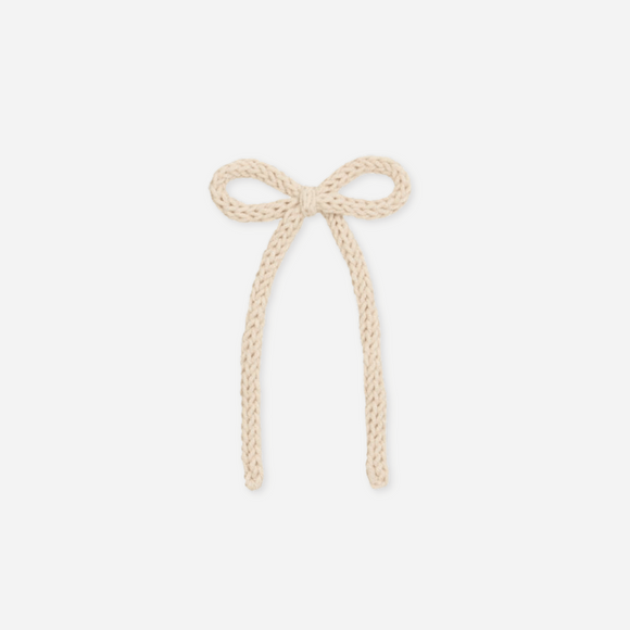 Lou Lou and Company - Crochet Bow -  Oat Sash Clip