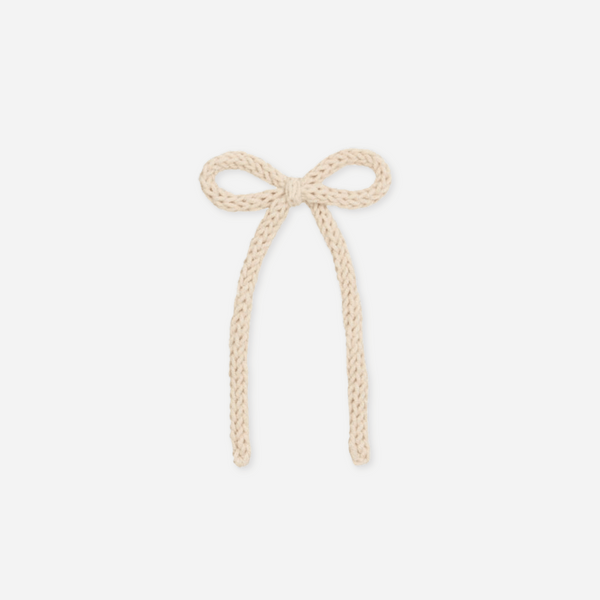 Lou Lou and Company - Crochet Bow -  Oat Sash Clip