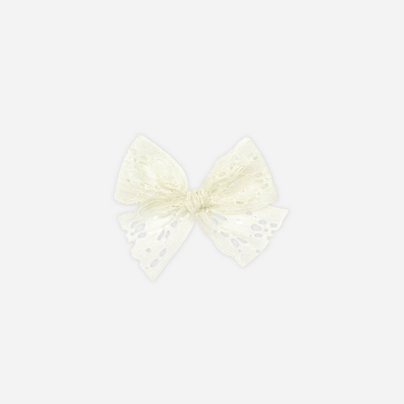 Lou Lou and Company - Lace Bow - Ivory Daisy Clip