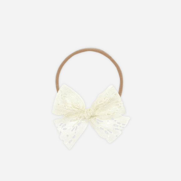 Lou Lou and Company - Lace Bow - Ivory Daisy Headband