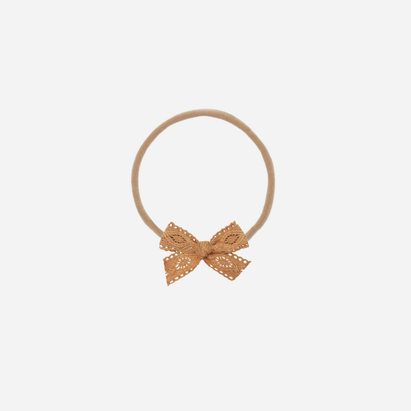 Lou Lou and Company - Lace Bow - Mini Cinnamon Lace Headband