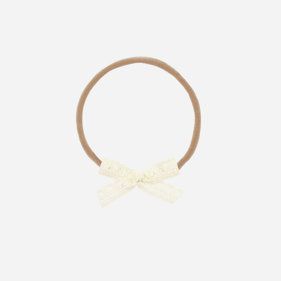 Lou Lou and Company - Lace Bow - Mini Ivory Headband