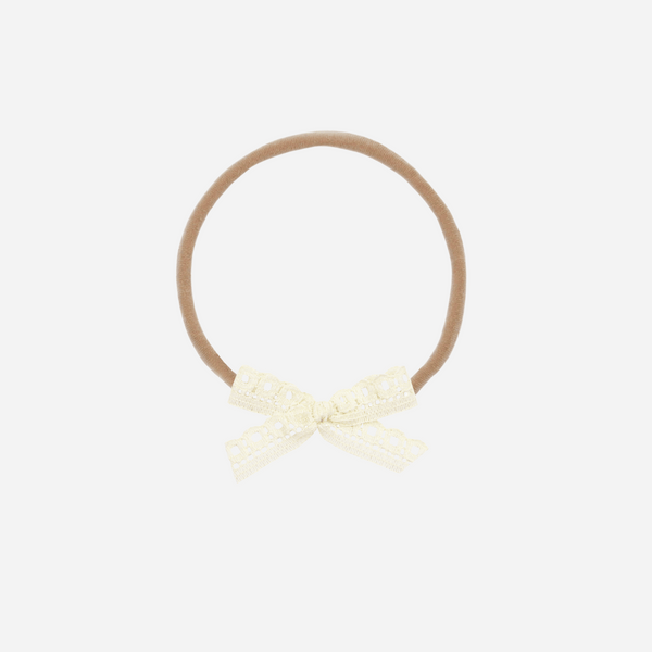 Lou Lou and Company - Lace Bow - Mini Ivory Headband