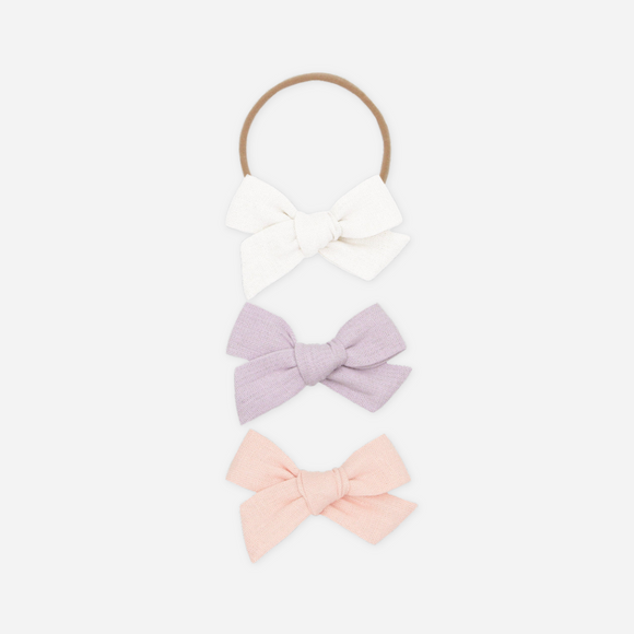 Lou Lou and Company - Linen Bow 3 Pack - Medium Headbands