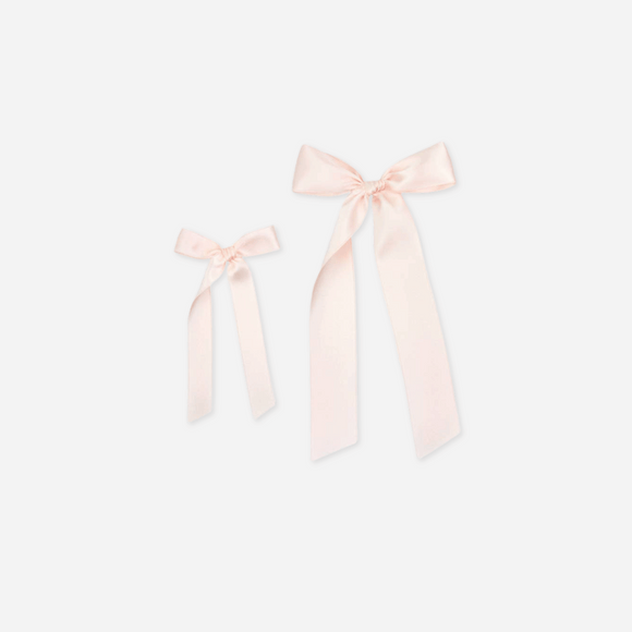 Lou Lou and Company - Satin Bow - Blush Sash Clip - Small