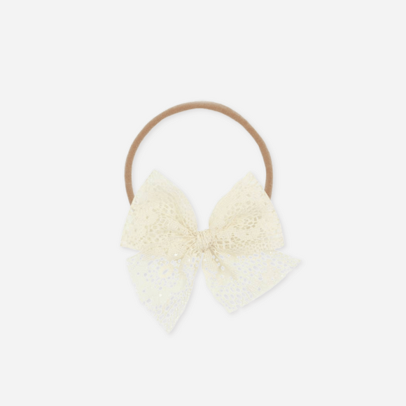 Lou Lou and Company - Lace Bow - Ivory Floral Headband