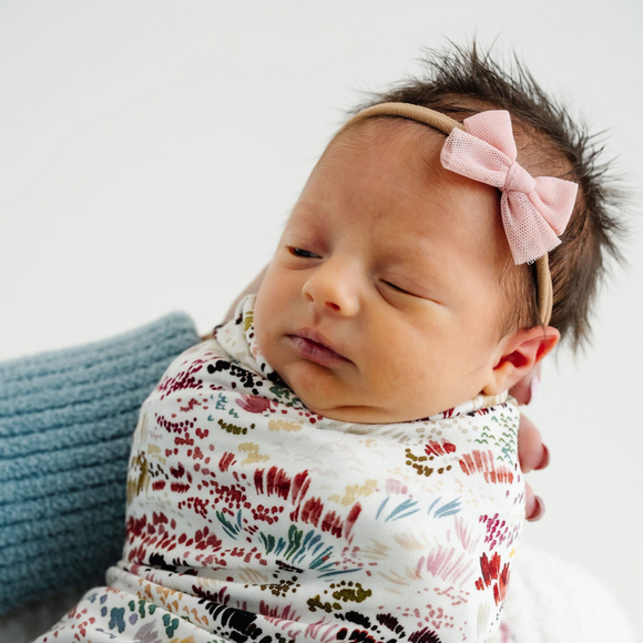 Lou Lou and Company - Tulle - Bubblegum Small Bow Headband