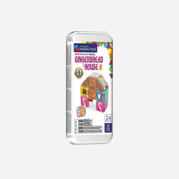 Magna-Tiles - MicroMAGS Gingerbread House 24 Piece Travel Set
