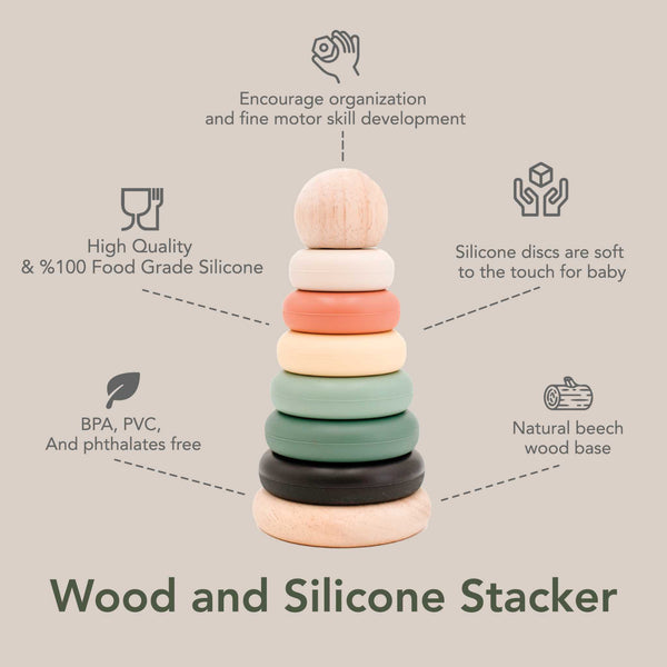 Maighan Distribution - Noüka Wood and Silicone Stacker-Sand Tower
