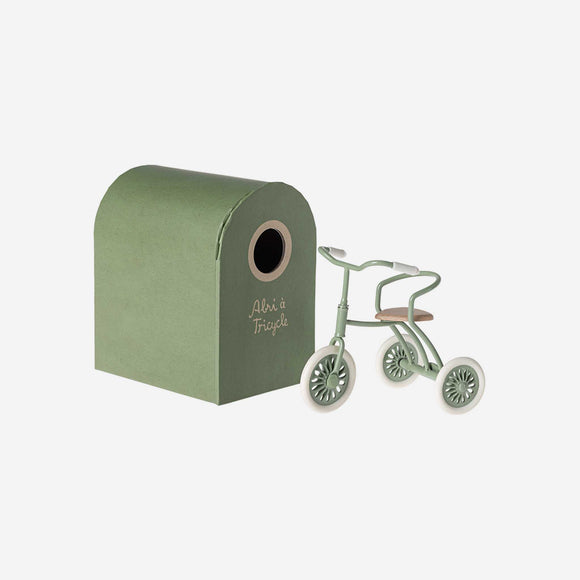 Maileg -  Abri a Tricycle for Mouse - Green