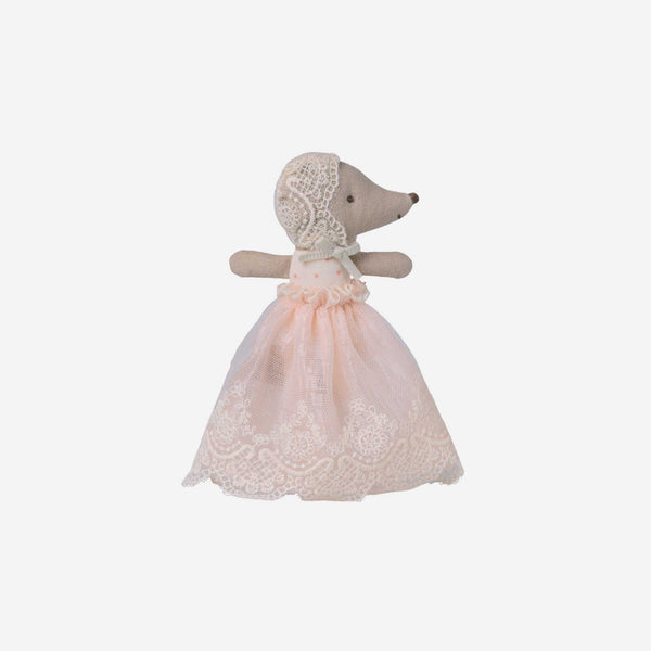 Maileg - Baby Mouse in Gown - Powder
