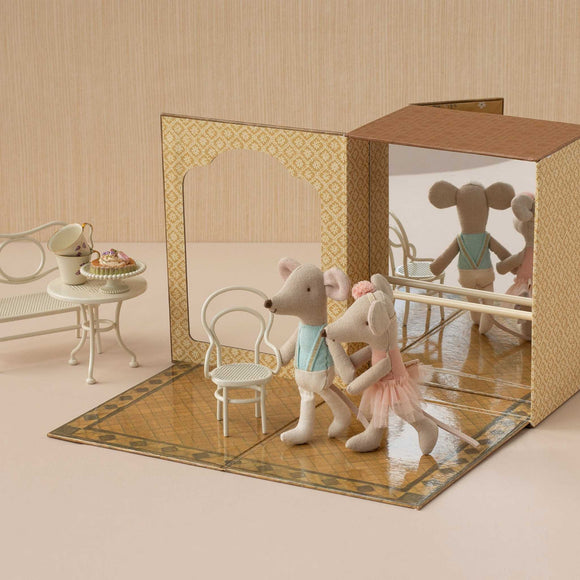 Maileg - Ballet Mice In Dance Studio, Little Sister & Brother