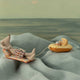 Maileg -  Beach Mouse With Air Mattress, Flower - Dad