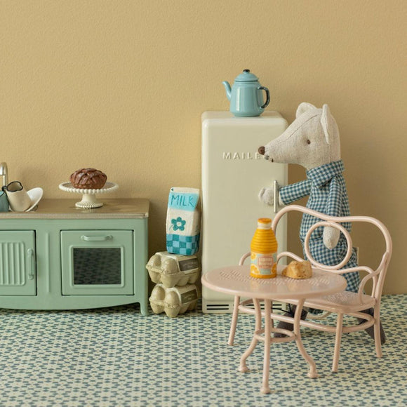 Maileg - Café Set - Mouse. Big - Pale Pink