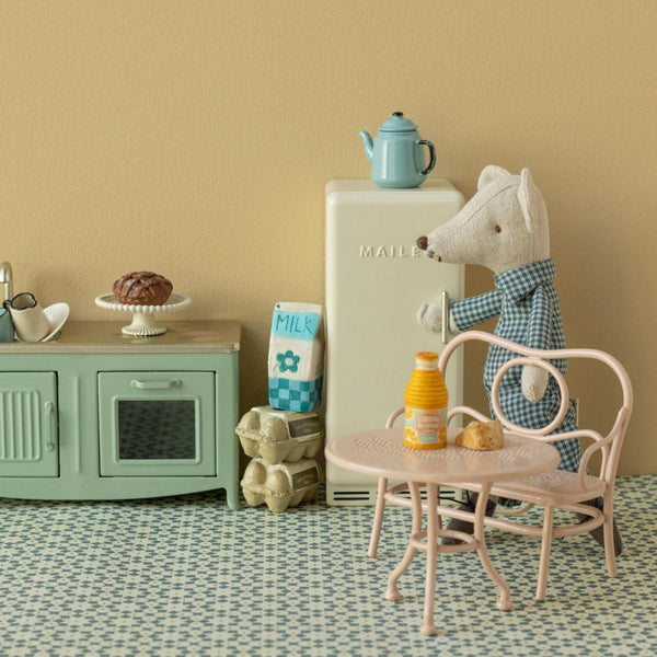 Maileg - Café Set - Mouse. Big - Pale Pink