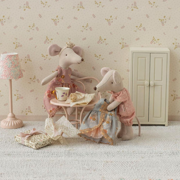 Maileg - Café Set - Mouse. Big - Pale Pink