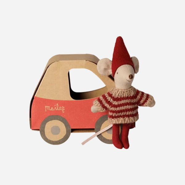 Maileg - Christmas Mouse - Little Sister in Car Box