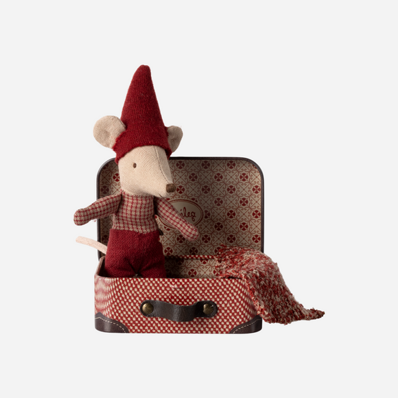 Maileg - Christmas Mouse, Baby in Suitcase