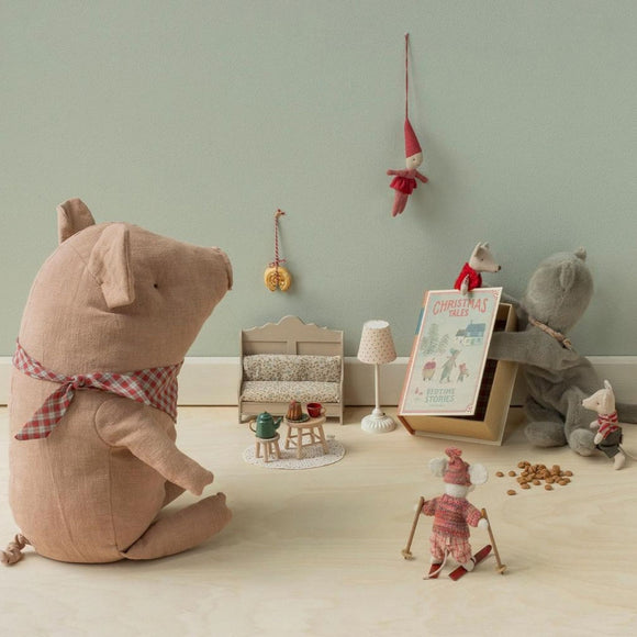 Maileg  - Christmas Twin Mice, Little Sister and Brother in Book