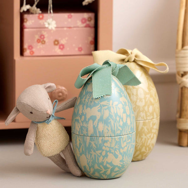 Maileg -  Easter Egg with Micro Lamb, Small - Dusty Mint