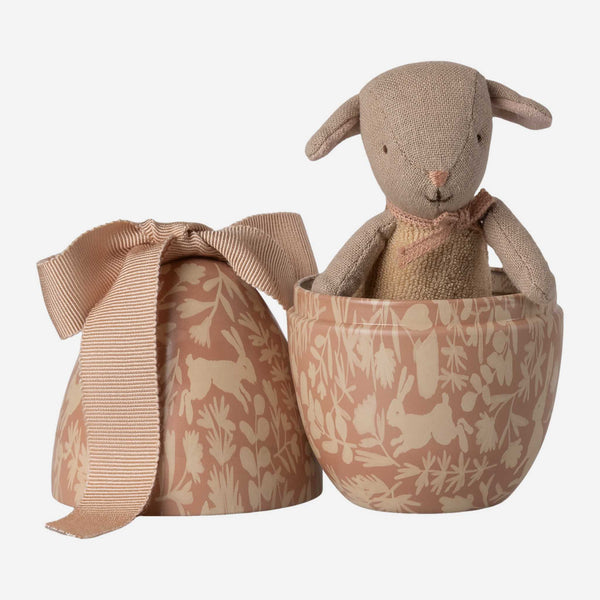 Maileg -  Easter Egg with Micro Lamb, Small - Powder