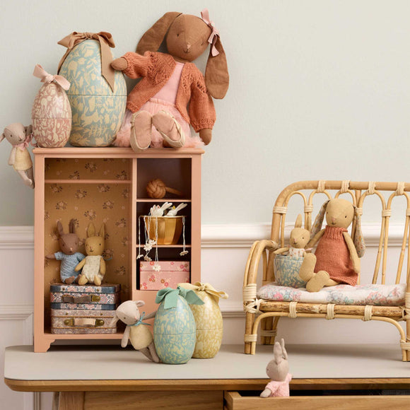 Maileg -  Easter Egg with Micro Rabbit, Small - Dusty Blue