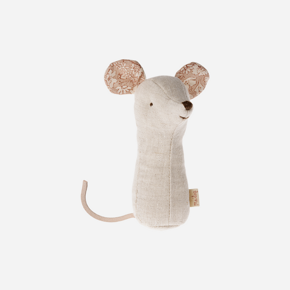 Maileg - Lullaby Friend Rattles, Mouse - Natural