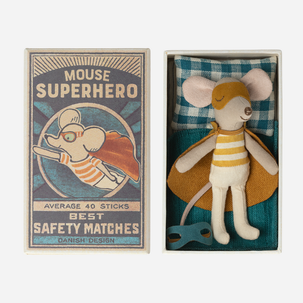 Maileg - Super Hero, Little Brother in Matchbox